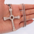 Stainless Steel Jewelry The Fast And The Furious 7 Charms Cross Pendants Necklace